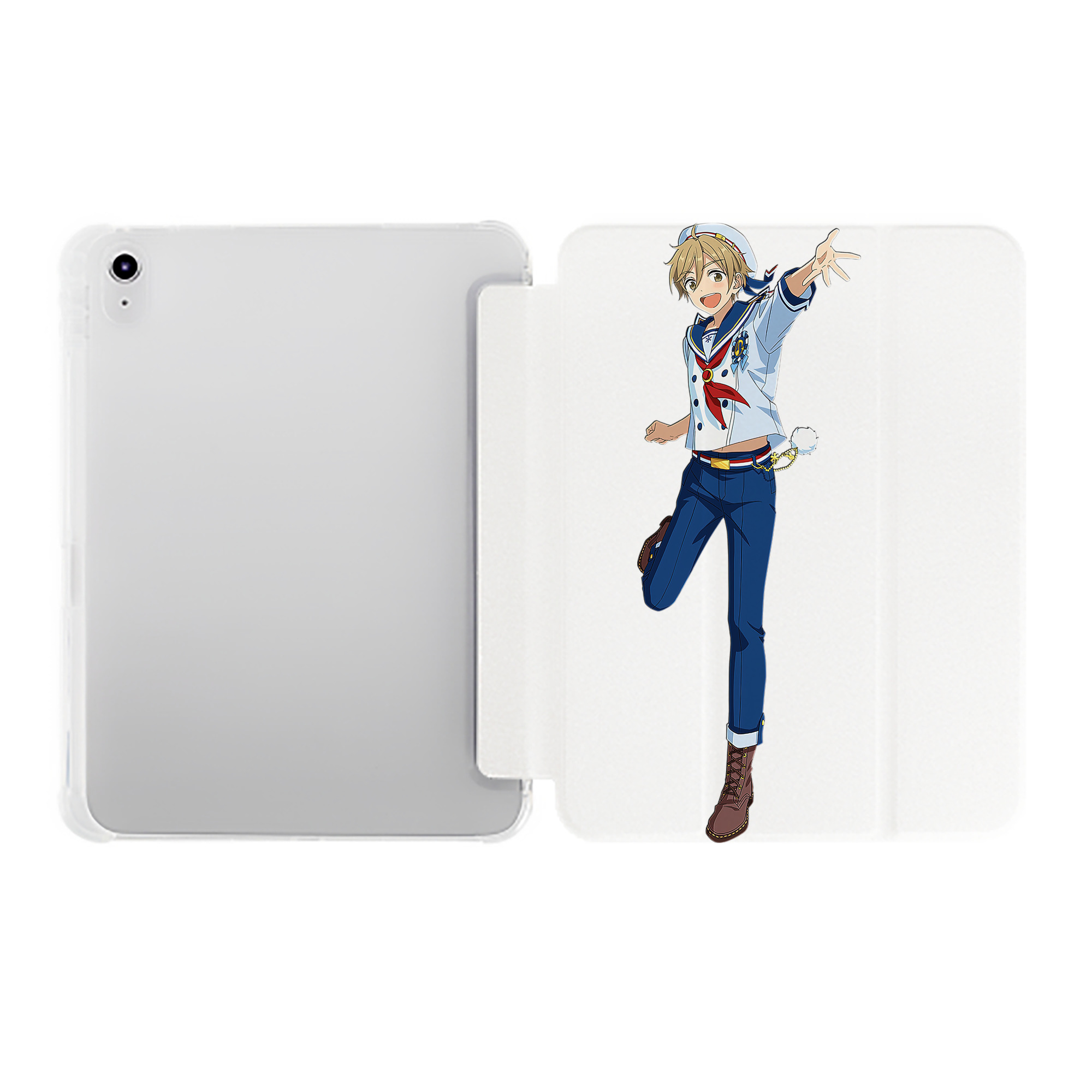 （画像用） あんさんぶるスターズ! Ensemble Stars IPad ケース ペン収納付き 三つ折りスタンド PUレザー×シリコン 対応機種9.5/10.5/10.9インチ